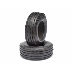 Boom Racing BRQ25421 Rubber Tire For Tractor Truck Wide Version (2)  for Tamiya 1/14 Truck (1838LS)