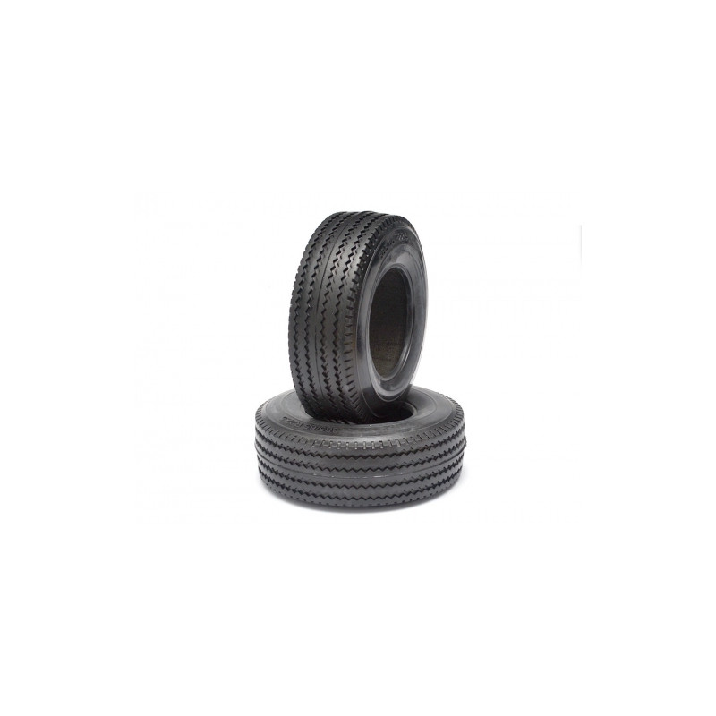 Boom Racing BRQ25421 Rubber Tire For Tractor Truck Wide Version (2)  for Tamiya 1/14 Truck (1838LS)