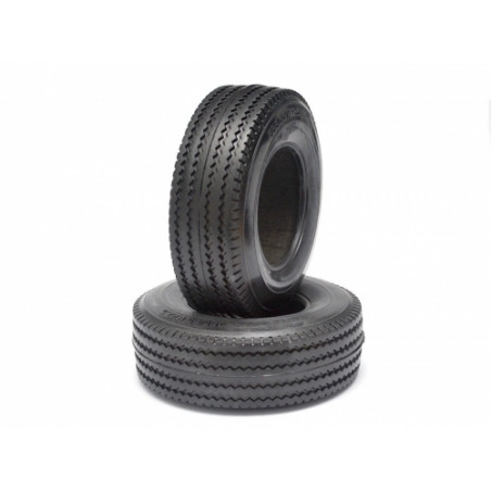 Boom Racing BRQ25421 Rubber Tire For Tractor Truck Wide Version (2)  for Tamiya 1/14 Truck (1838LS)