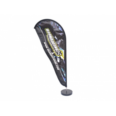 Boom Racing BRSCAC101A Scale Accessories - Boom Racing Curved Banner Flag 30x13cm