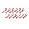Boom Racing BRACS12R Small-ring 45 Deg Body Clips 12Pcs Red