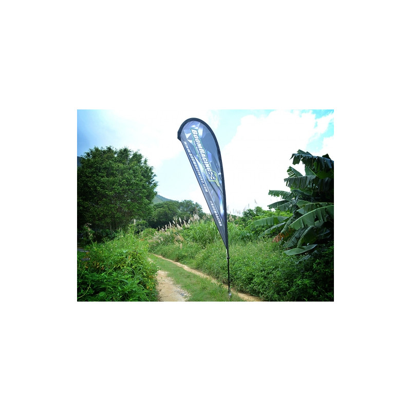Boom Racing BRSCAC205B Feather Racing Flag with Tube - 1 Set