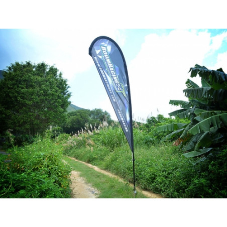 Boom Racing BRSCAC205B Feather Racing Flag with Tube - 1 Set