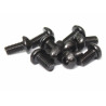 Boom Racing BRASBH3006 M3x6mm Round Head 12.9 Grade Nickel Plated Screws (10)