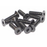 Boom Racing BRASFH3012 M3x12mm Counter Sunk Screw 12.9 Grade Nickel Plated Screws (10)