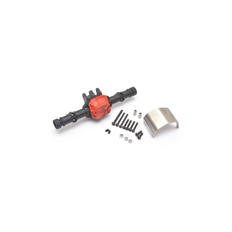 Boom Racing BR955015 AR44 PHAT Axle Housing W/ ARMOUR Skid Plate Black RECON G6 The Fix Certified for Axial SCX10 II