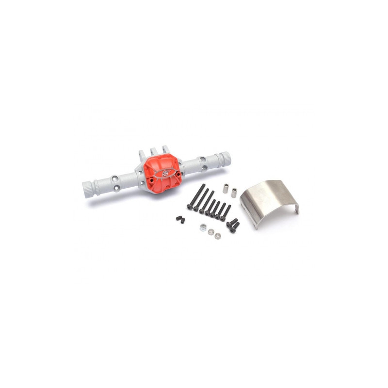 Boom Racing BR955015S AR44 PHAT Axle Housing W/ ARMOUR Skid Plate Metallic Silver RECON G6 The Fix Certified for Axial SCX10 II