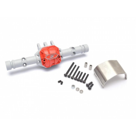 Boom Racing BR955015S AR44 PHAT Axle Housing W/ ARMOUR Skid Plate Metallic Silver RECON G6 The Fix Certified for Axial SCX10 II