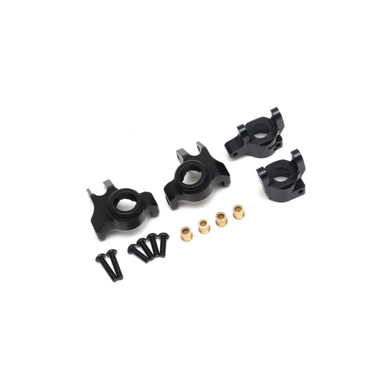 Boom Racing BR955027BK AR44 Wide Angle Steering Knuckle & C-Hub Carrier Set Black for Axial SCX10 II
