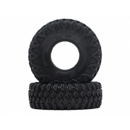 Boom Racing BRTR15502 HUSTLER M/T Xtreme 1.55" BABY Rock Crawling Tires 3.74x1.3 SNAIL SLIME Compound W/ Open Cell Foams (Super 