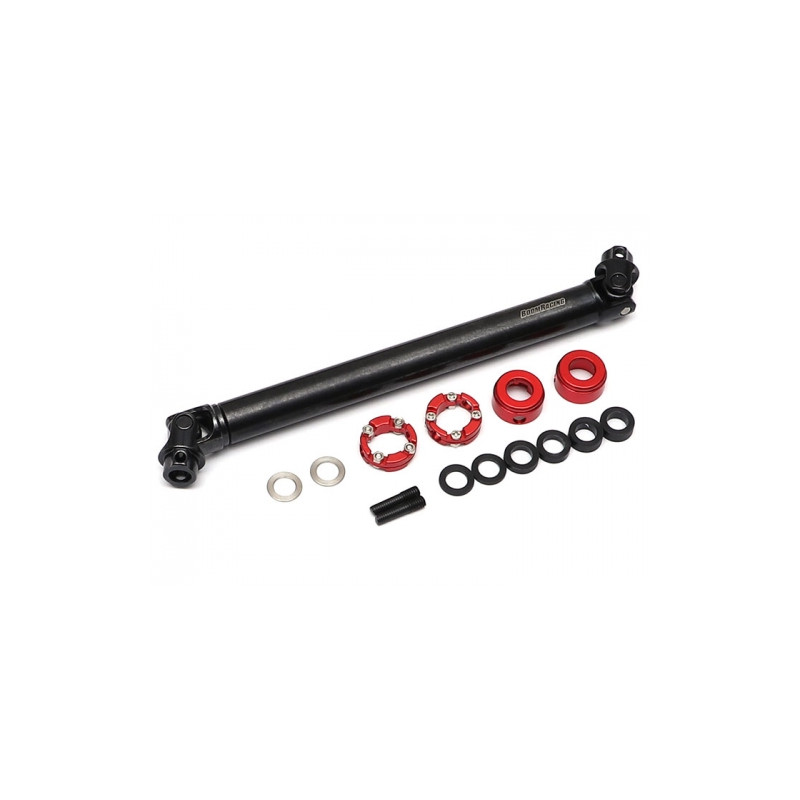 Boom Racing BRBD955003A BADASS Heavy Duty Steel Center Drive Shaft 128-156mm (Pin to Pin) 1Pc Recon G6 Certified