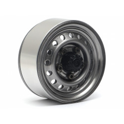Boom Racing BRW780955FGM 1.55" 16-Hole Classic Steelie Reversible Beadlock Wheels (Front) w/ XT504 Hubs Gun Metal