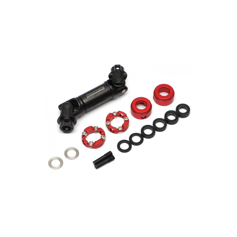 Boom Racing BRBD955003F BADASS Heavy Duty Steel Center Drive Shaft 51-56mm (Pin to Pin) 1Pc Recon G6 Certified
