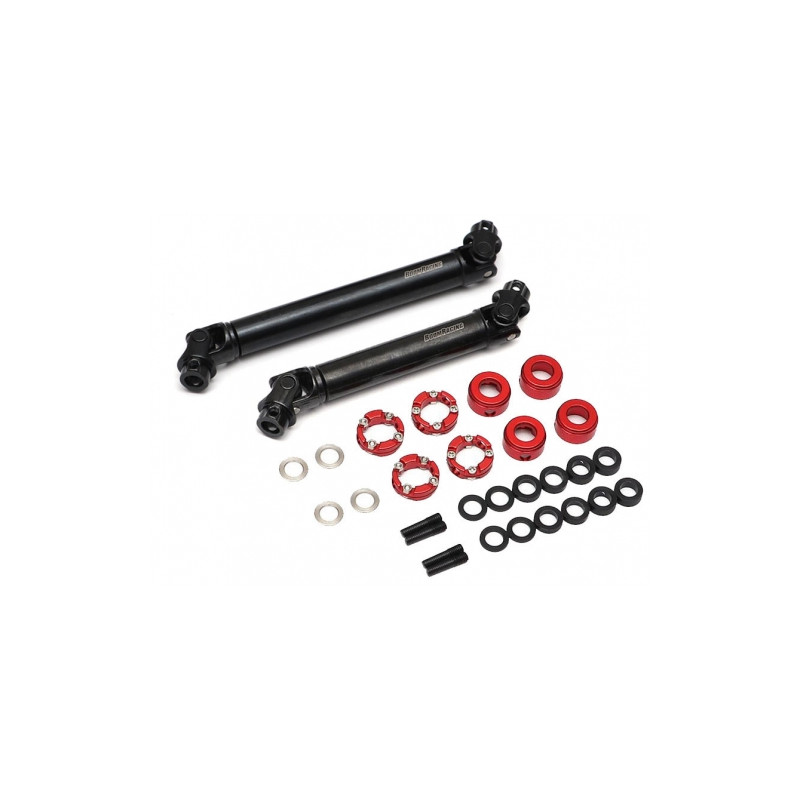 Boom Racing BRBD955003-SCX2 BADASS HD Steel Center Drive Shaft Set for Axial SCX10 II Kit Front & Rear (2) Recon G6 Certified fo