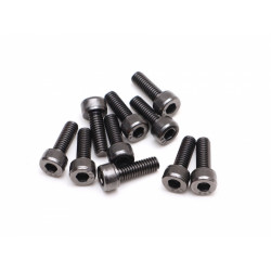 Boom Racing BRASCH4012 M4x12mm Socket Cap Screw 12.9 Grade Nickel Plated Screws (10)