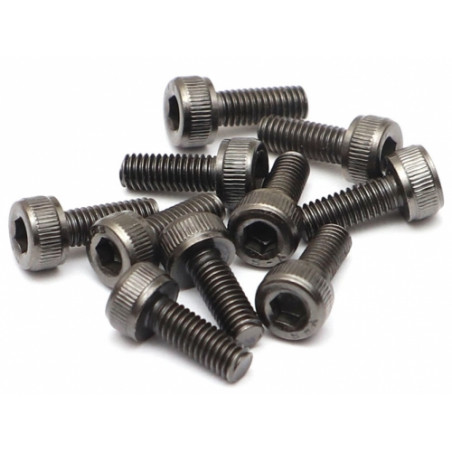 Boom Racing BRASCH3008 M3x8mm Socket Cap Screw 12.9 Grade Nickel Plated Screws (10)