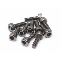 Boom Racing BRASCH2508 M2.5x8mm Socket Cap Screw 12.9 Grade Nickel Plated Screws (10)
