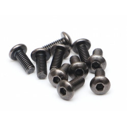 Boom Racing BRASBH2506 M2.5x6mm Round Head 12.9 Grade Nickel Plated Screws (10)