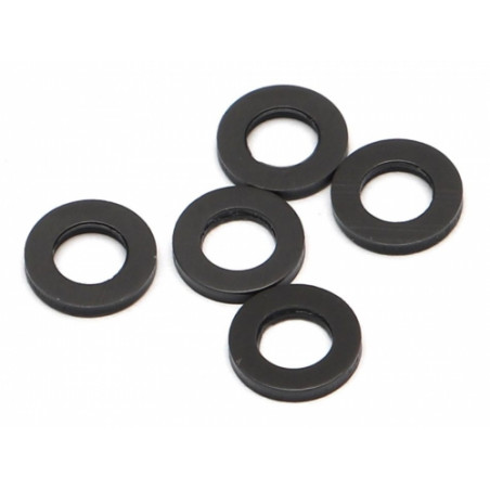 Boom Racing BRASSPD471/N D4x7x1 Nylon Spacer Black (5)