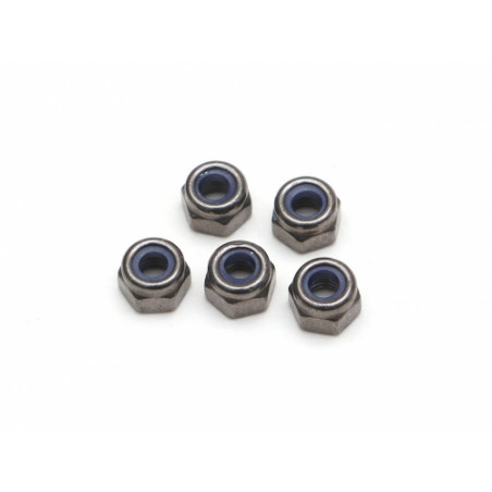 Boom Racing BRASNUTM4 Non-Flanged Nylon Lock Nut M4 (5)
