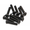 Boom Racing BRASBH3014 M3x14mm Round Head 12.9 Grade Nickel Plated Screws (10)