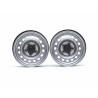 Boom Racing BRW780920FGM 1.9" Narrow 16-Hole 5-Lug Classic Steelie Reversible Beadlock Wheels (Front) w/ XT504 Hub (2) Gun Metal