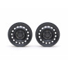 Boom Racing BRW780920RBK 1.9" Narrow 16-Hole Classic Steelie Reversible Beadlock Wheels (Rear) w/ XT504 Hub (2) Black