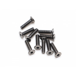 Boom Racing BRASFH2510 M2.5x10mm Counter Sunk Screw 12.9 Grade Nickel Plated Screws (10)