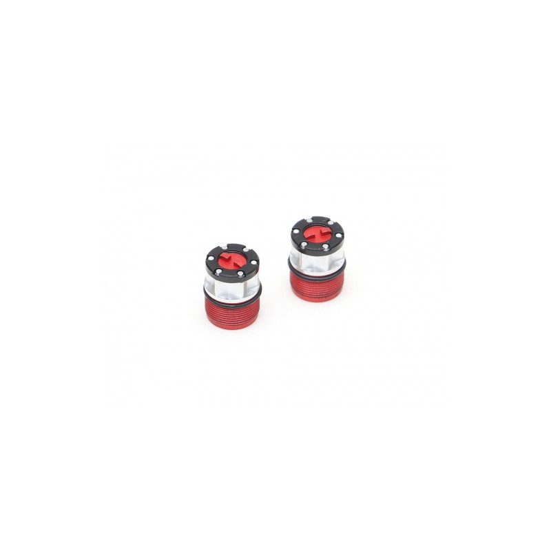 Boom Racing BRW780921R Scale 4WD Center Locking Hub Cap (2) Red (XT5 Series)