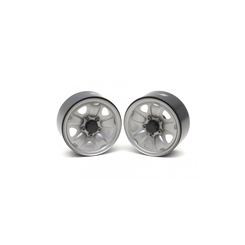 Boom Racing BRW780922GM 1.9" S100 Yota Steelie Reversible Beadlock Wheels w/ XT504 Hub (2) Gun Metal