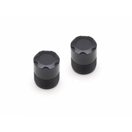 Boom Racing BRW780923 S100 Scale Center Wheel Hub Cap (2) Black (XT5 Series)