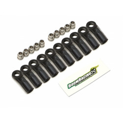Boom Racing BRW750307D KUDU Heavy Duty Rust-Resistant M4 Nylon Rod Ends 20.00mm (Upwards) w/ SST Pivot Ball (5.8x3x7.4mm) (10)