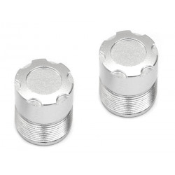 Boom Racing BRW780923S S100 Scale Center Wheel Hub Cap (2) Silver (XT5 Series)