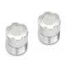 Boom Racing BRW780923S S100 Scale Center Wheel Hub Cap (2) Silver (XT5 Series)