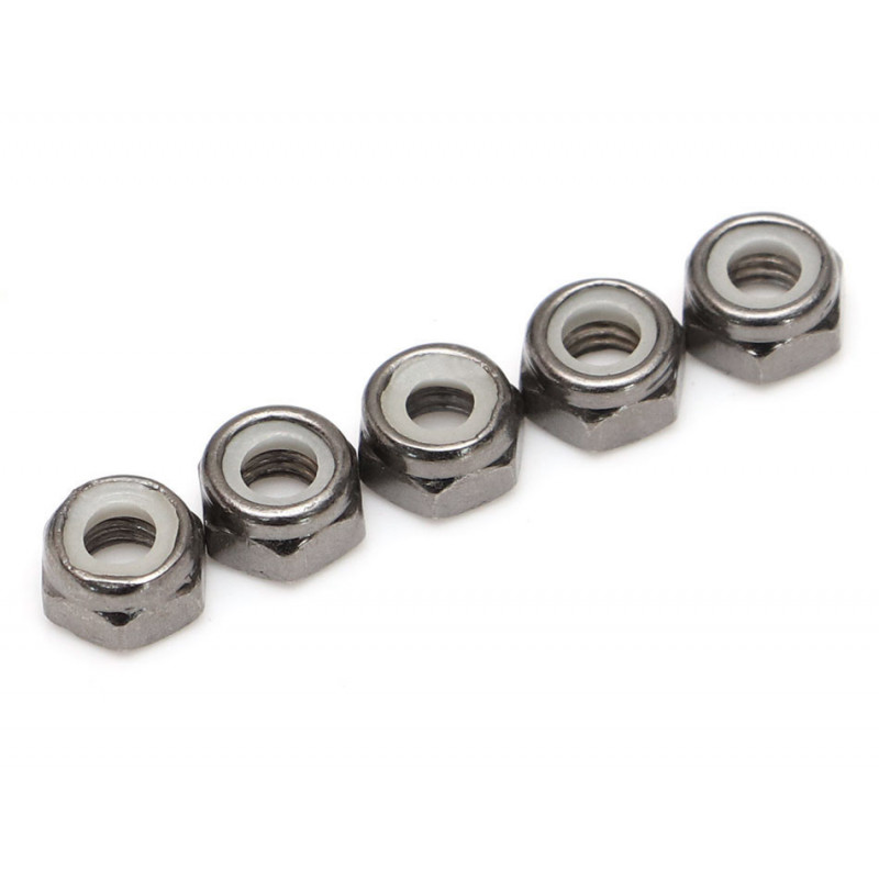 Boom Racing BRASNUTM5 Non-Flanged Nylon M5 Lock Nut (5)