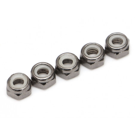 Boom Racing BRASNUTM5 Non-Flanged Nylon M5 Lock Nut (5)