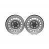 Boom Racing BRW780943FGM 1.9" Narrow 16-Hole 6-Lug Classic Steelie Reversible Beadlock Wheel w/ XT504 Hub-6LUG Front (2) Gun Met