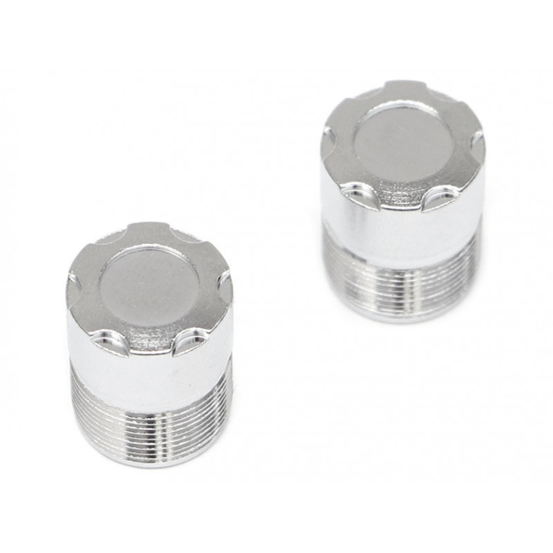Boom Racing BRW780923PL S100 Scale Center Wheel Hub Cap (2) Platinum (XT5 Series)