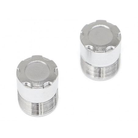 Boom Racing BRW780923PL S100 Scale Center Wheel Hub Cap (2) Platinum (XT5 Series)