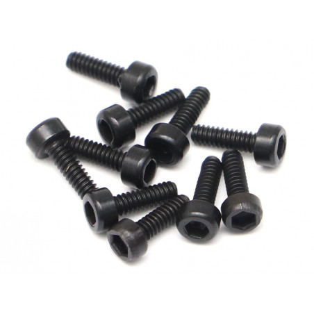 Boom Racing BRASCH1605 M1.6x5mm Socket Cap Screw 12.9 Grade Nickel Plated Screws (10)