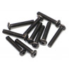 Boom Racing BRASBH2514 M2.5x14mm Round Head 12.9 Grade Nickel Plated Screws (10)