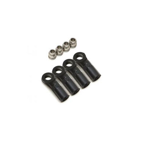 Boom Racing BRW750307D(Sample) M4 Nylon Rod Ends 20.0mm (Upwards) w/ SST Pivot Ball (4)