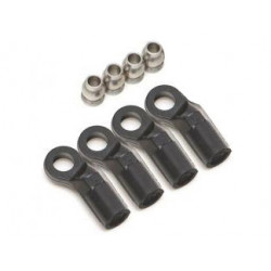 Boom Racing BRW750308C(Sample) M4 Nylon Rod Ends 19.5mm (Sideways) w/ SST Pivot Ball (4)