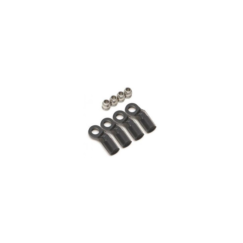 Boom Racing BRW750308C(Sample) M4 Nylon Rod Ends 19.5mm (Sideways) w/ SST Pivot Ball (4)