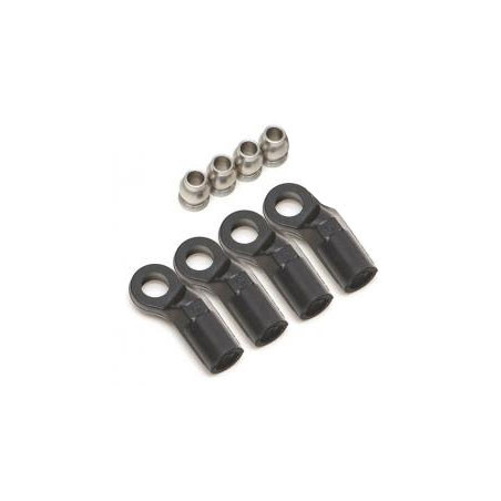 Boom Racing BRW750308C(Sample) M4 Nylon Rod Ends 19.5mm (Sideways) w/ SST Pivot Ball (4)