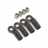 Boom Racing BRW750308C(Sample) M4 Nylon Rod Ends 19.5mm (Sideways) w/ SST Pivot Ball (4)