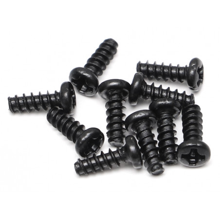 Boom Racing BRASST2X6 M2.0X6 Phillips Head Self-Tapping Screws ST2X6 (10)