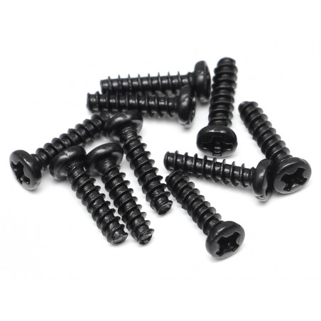 Boom Racing BRASST2X8 M2.0X8 Phillips Head Self-Tapping Screws ST2X8 (10)