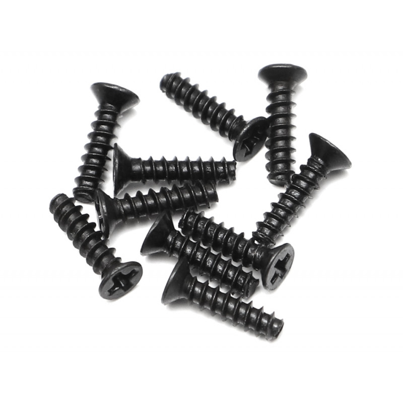 Boom Racing BRASSTCS2X8 M2.0X8 Counter Sunk Phillips Head Self-Tapping Screws STCS2X8 (10)