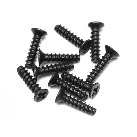 Boom Racing BRASSTCS2X8 M2.0X8 Counter Sunk Phillips Head Self-Tapping Screws STCS2X8 (10)